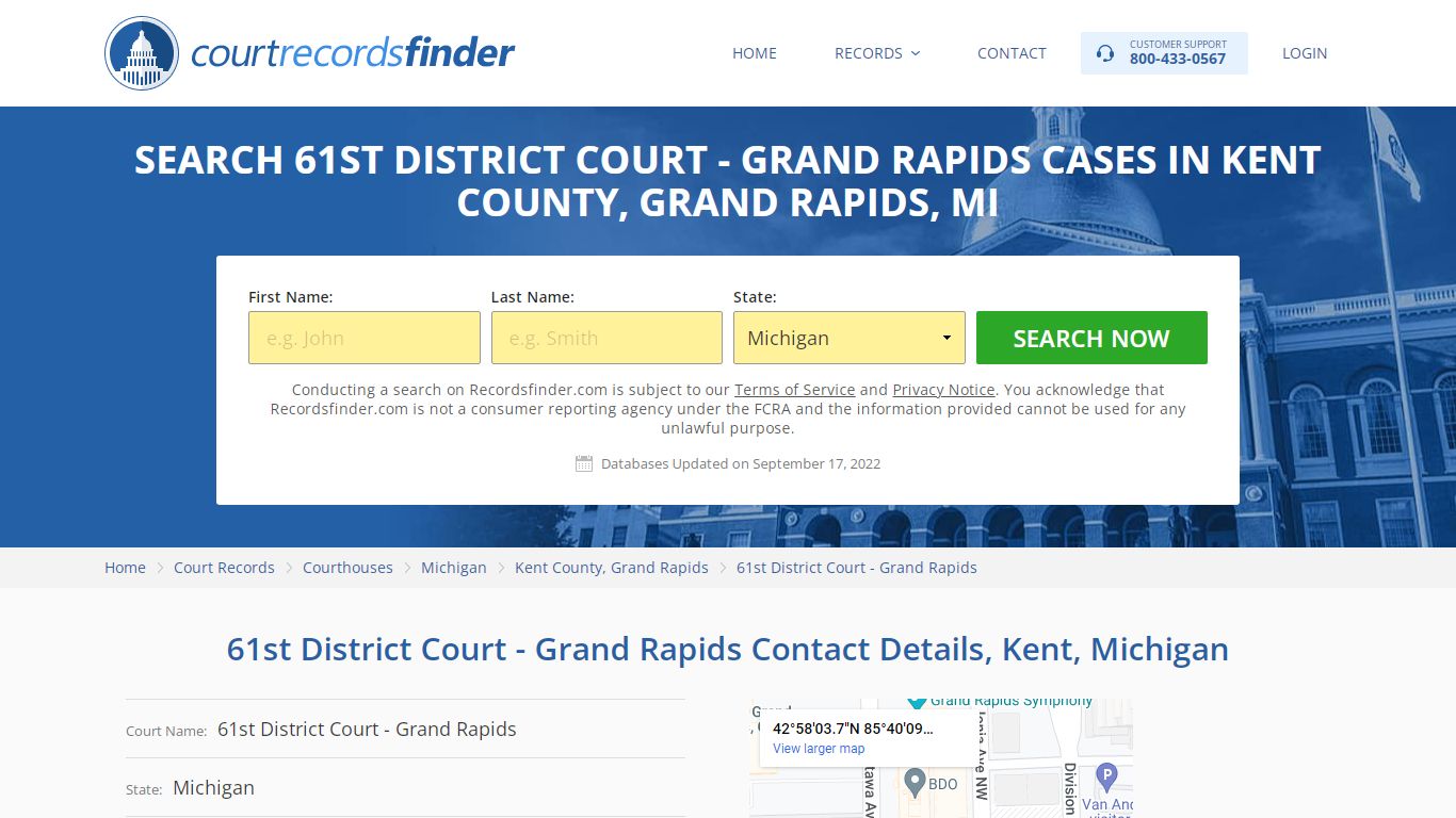 61st District Court - Grand Rapids Case Search - Kent County, MI ...